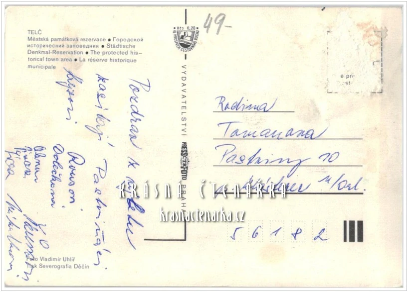 TELČ, Náměstí Zachariáše z Hradce (býv. náměstí Míru)