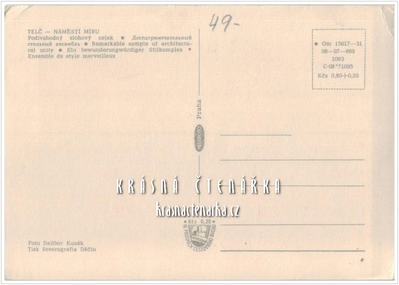 TELČ, Náměstí Zachariáše z Hradce (býv. náměstí Míru)