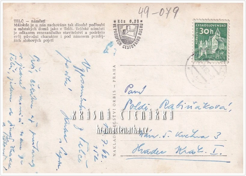 TELČ, Náměstí Zachariáše z Hradce (býv. náměstí Míru)