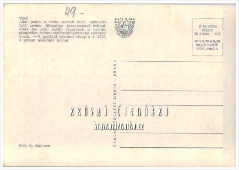 TELČ, Náměstí Zachariáše z Hradce (býv. náměstí Míru)