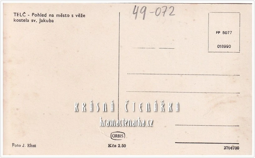 TELČ, Pohled na město z věže kostela