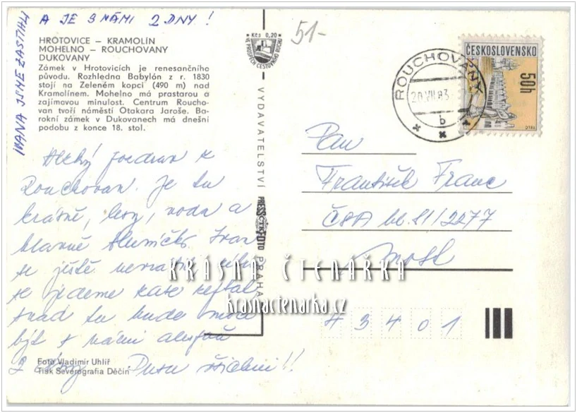 HROTOVICE - KRAMOLÍN - MOHELNO - ROUCHOVANY - DUKOVANY