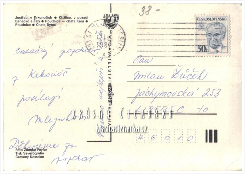 JESTŘABÍ v Krkonoších - KŘÍŽLICE - ROUDNICE
