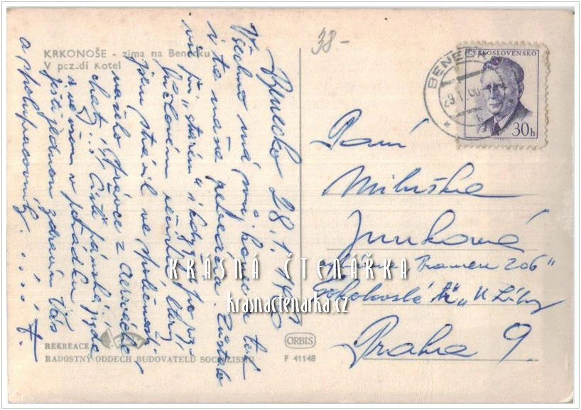 Zima na BENECKU, v pozadí KOTEL