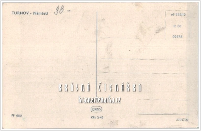 TURNOV, Náměstí a pohled na kostel sv. Františka z Assisi