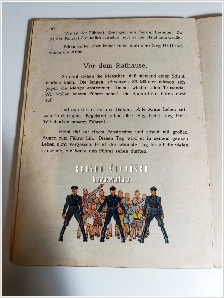 WIR FANGEN AN – Fibel (Wenzel R. Richter a Franz Effenberger, il. Kostial Karl)(Slabikář, Liberec, nacismus)