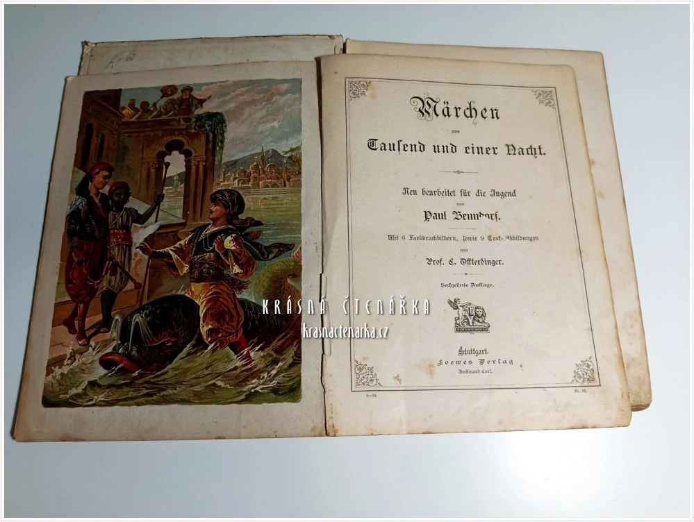 MÄRCHEN AUS TAUSEND UND EINER NACHT, Neu bearbeitet für die Jugend (Benndorf Paul, il. Offterdinger Carl) | Pohádky tisíce a jedné noci