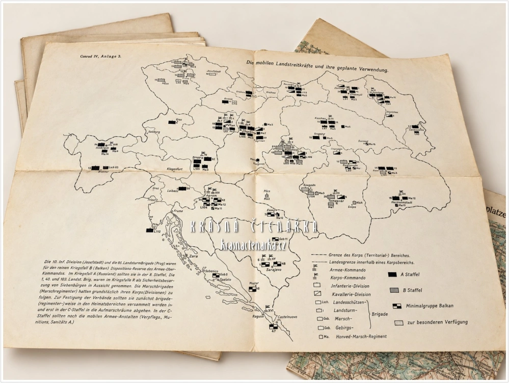 AUS MEINER DIENSTZEIT 1906-1918, 2,3,4 Band + Anlagen und Karten (Franz Conrad von Hötzendorf)