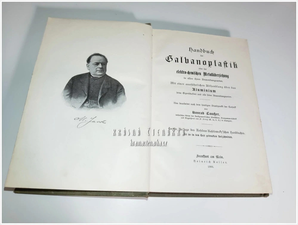 HANDBUCH DER GALVANOPLASTIK oder der elektro-chemischen Metallüberziehung in allen ihren Anwendungsarten (Taucher Konrad) | Galvanoplastika a elektrochemické pokovování kovů
