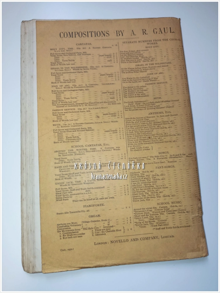 OLIVET TO CALVARY | J. H. Maunder (hudba), Shapcott Wensley (text) | Novello and Company, Limited, London