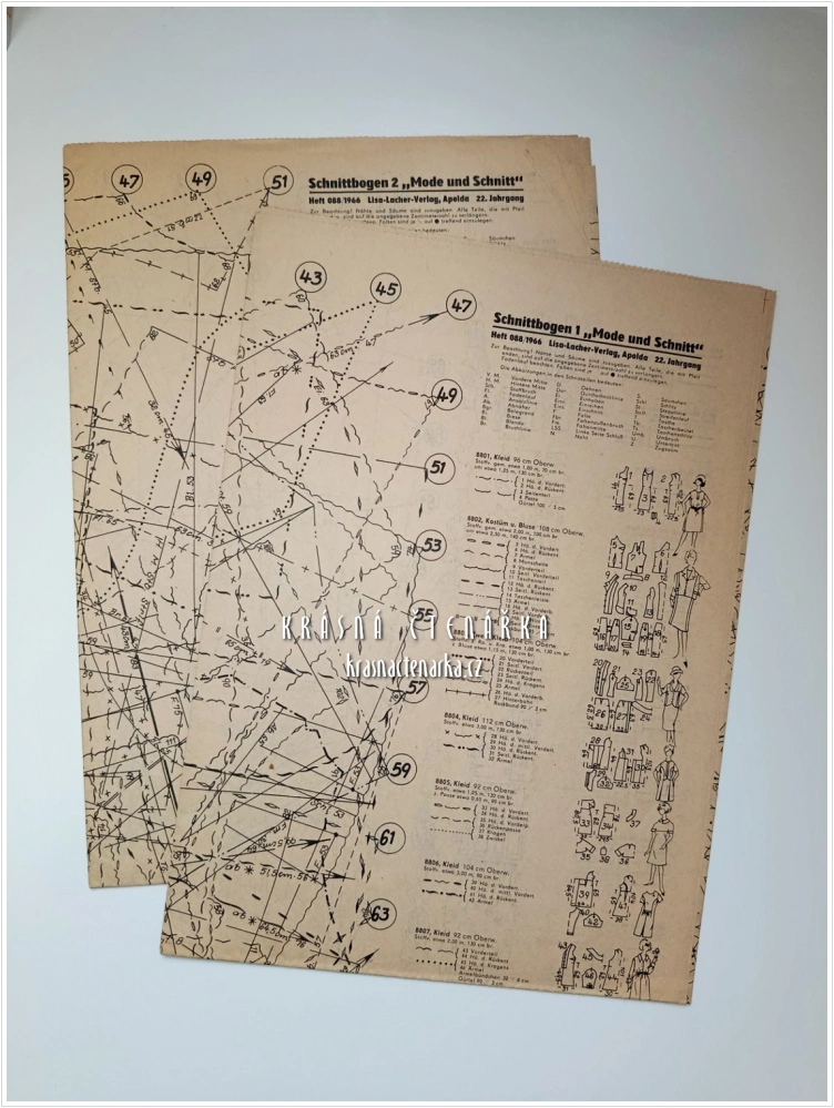 MODE UND SCHNITT Heft 088/1966| Módní časopis s krejčovskými střihy z NDR