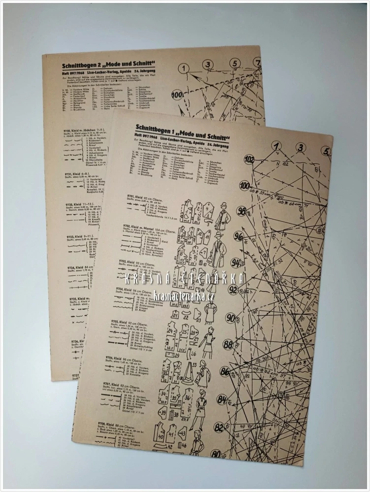MODE UND SCHNITT Heft 097 / 1968 | Módní časopis s krejčovskými střihy z NDR