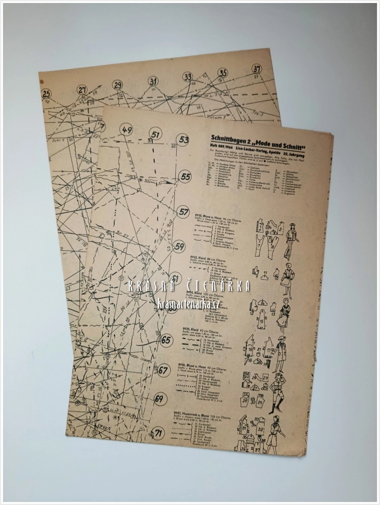 MODE UND SCHNITT Heft 089/1966 | Módní časopis s krejčovskými střihy z NDR