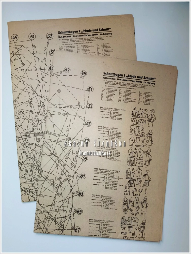 MODE UND SCHNITT Heft 099/1968 | Módní časopis s krejčovskými střihy z NDR