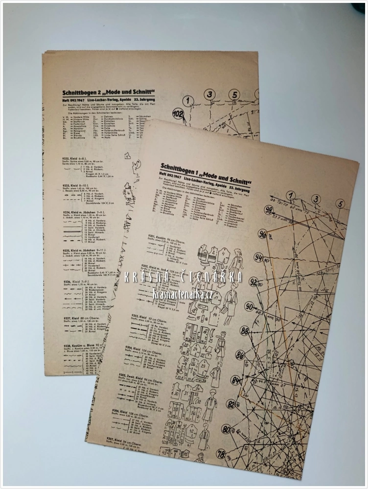 MODE UND SCHNITT Heft 093/1967 | Módní časopis s krejčovskými střihy z NDR