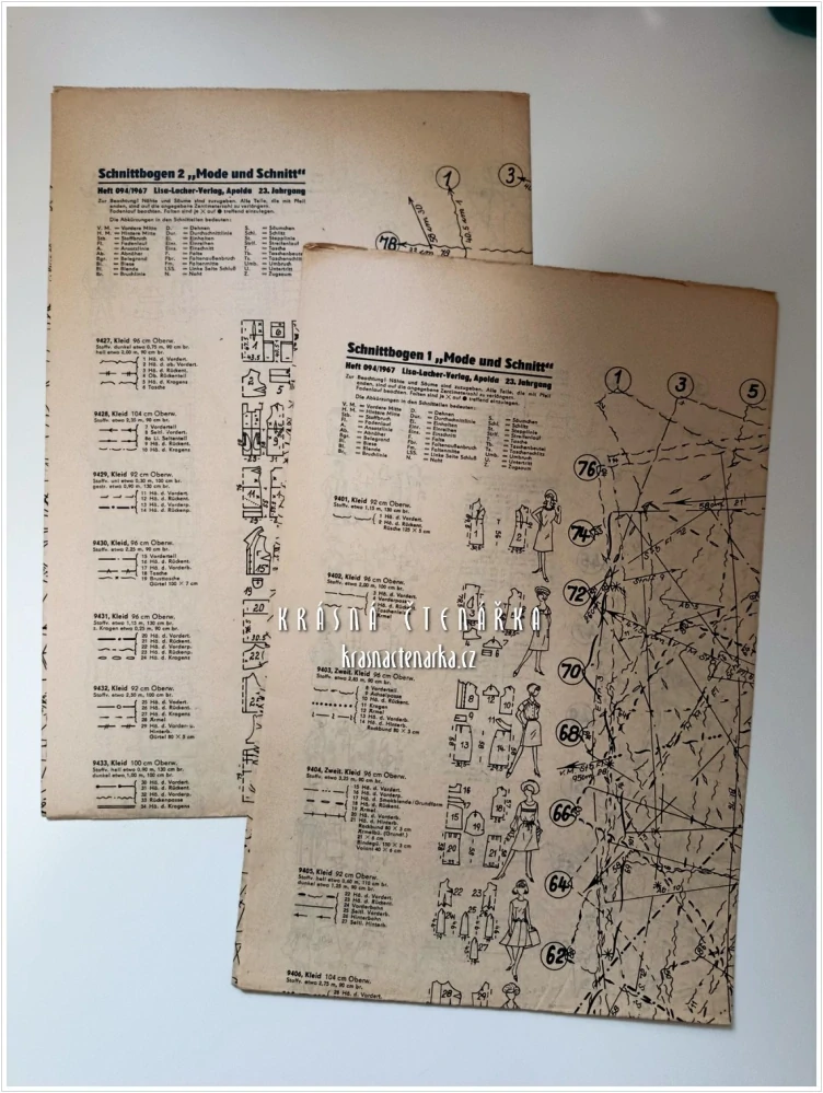 MODE UND SCHNITT Heft 094/1967 | Módní časopis s krejčovskými střihy z NDR