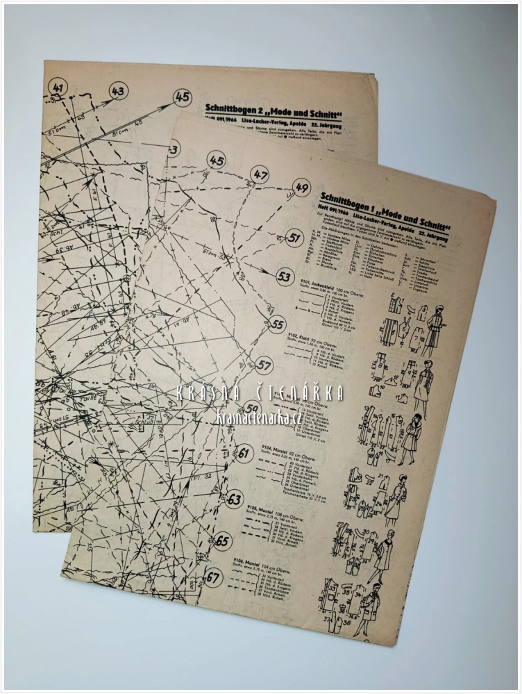 MODE UND SCHNITT Heft 091/1966 | Módní časopis s krejčovskými střihy z NDR