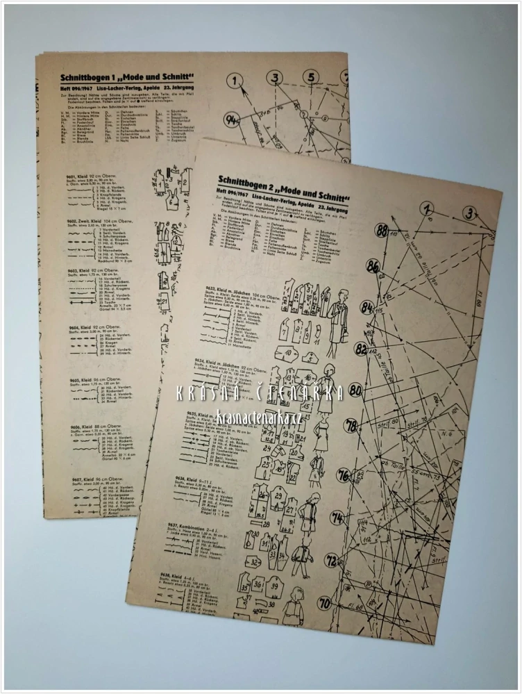 MODE UND SCHNITT Heft 096/1967 | Módní časopis s krejčovskými střihy z NDR