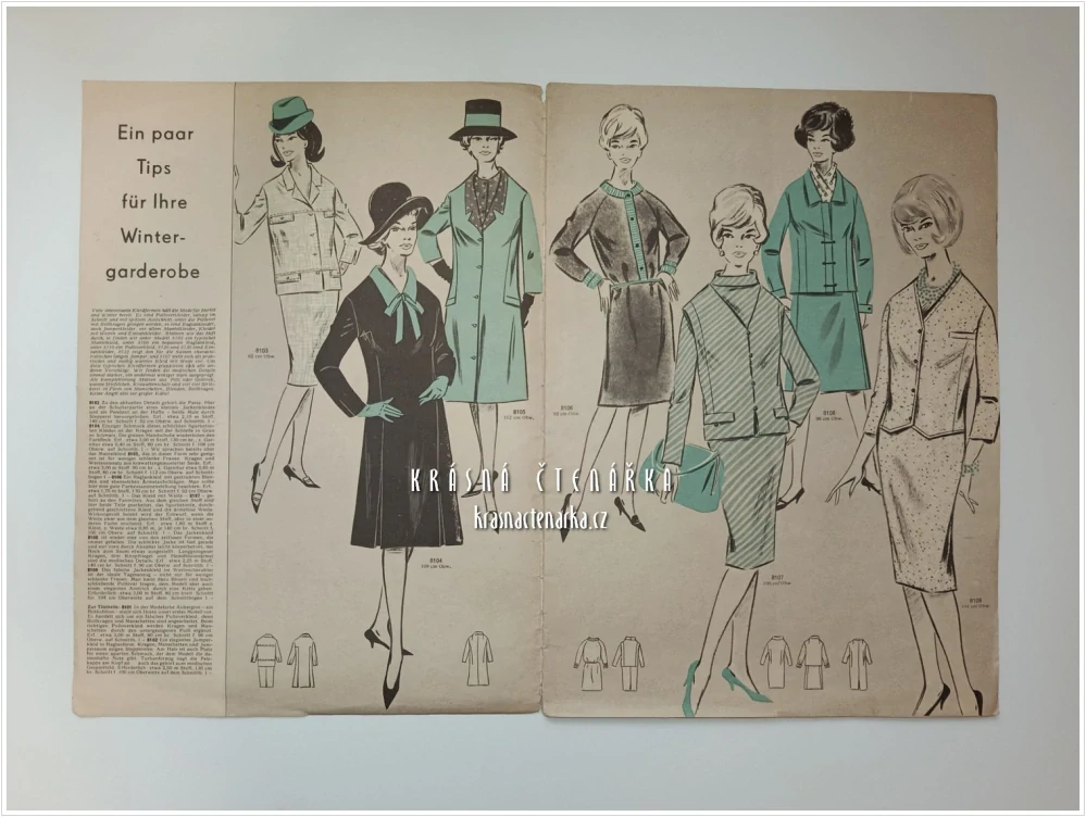 MODE UND SCHNITT Heft 084/1964 | Módní časopis s krejčovskými střihy z NDR
