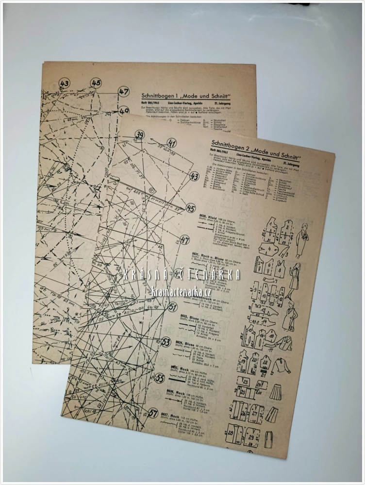 MODE UND SCHNITT Heft 086/1965 | Módní časopis s krejčovskými střihy z NDR