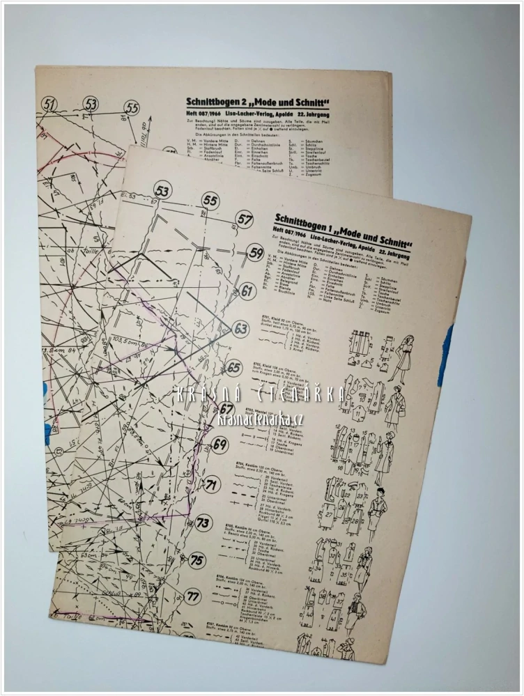 MODE UND SCHNITT Heft 087/1966 | Módní časopis s krejčovskými střihy z NDR