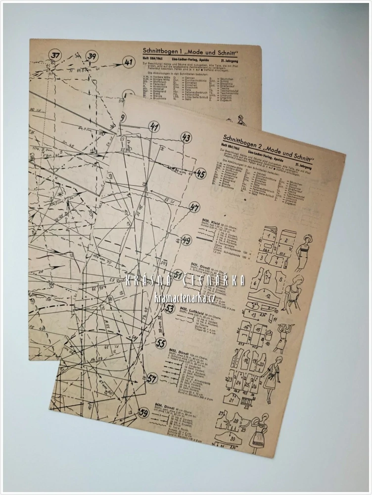 MODE UND SCHNITT Heft 084/1965 | Módní časopis s krejčovskými střihy z NDR