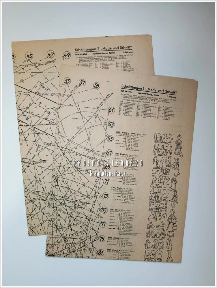 MODE UND SCHNITT Heft 083/1965 | Módní časopis s krejčovskými střihy z NDR