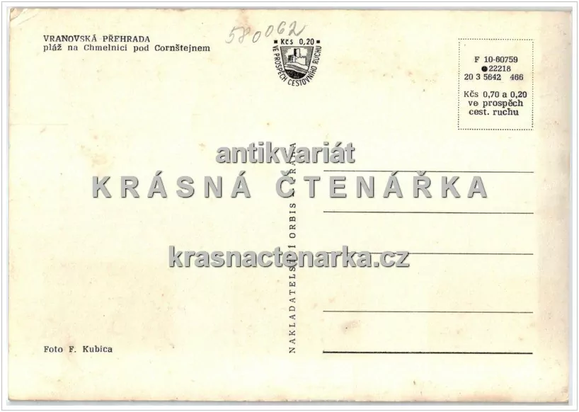 Vodní nádrž VRANOV, Pláž na Chmelnici pod Cornštejnem