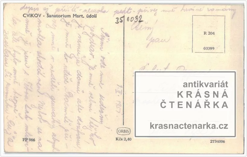 CVIKOV, Sanatorium Martinovo údolí