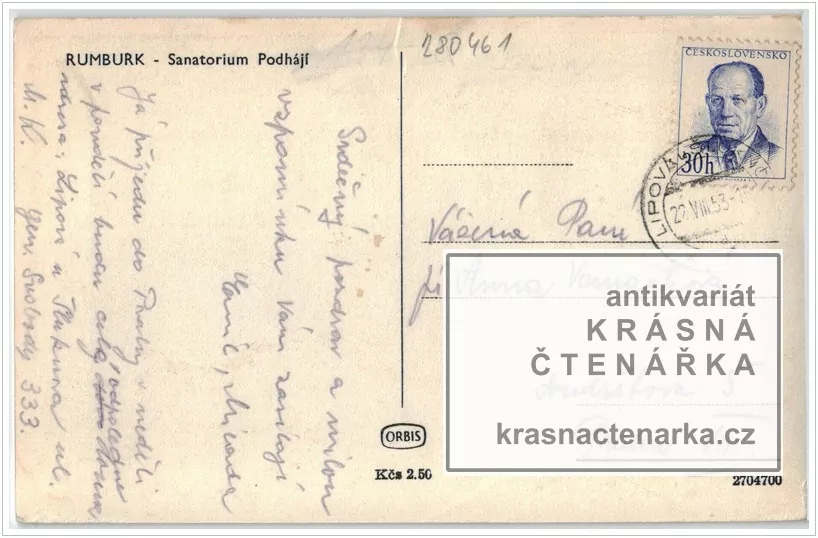 RUMBURK, Sanatorium, nyní nemocnice Podhájí