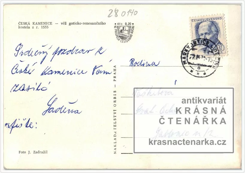 ČESKÁ KAMENICE, Náměstí Míru s kostelní věží