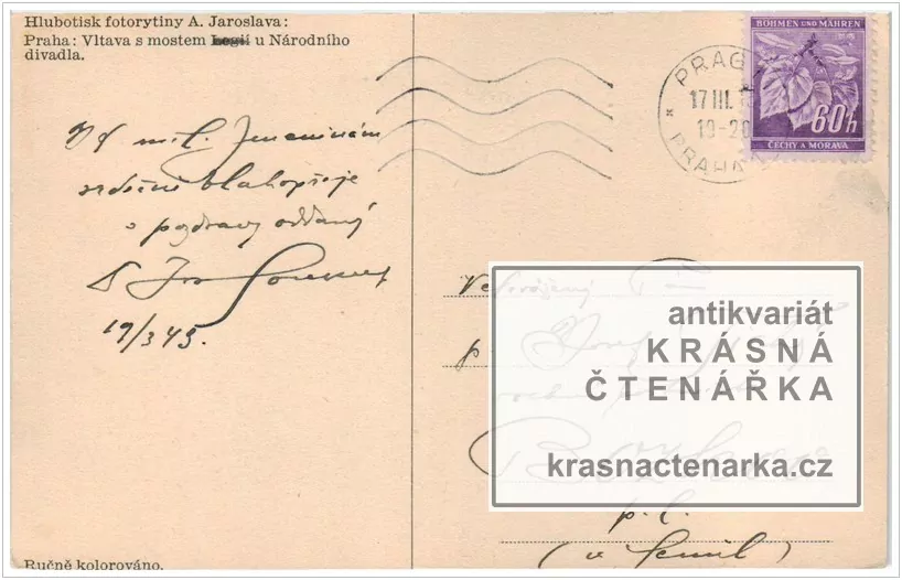 PRAHA, Vltava s mostem Legií u Národního divadla