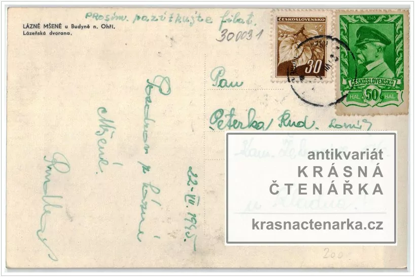 LÁZNĚ MŠENÉ, Lázeňský dům Dvorana