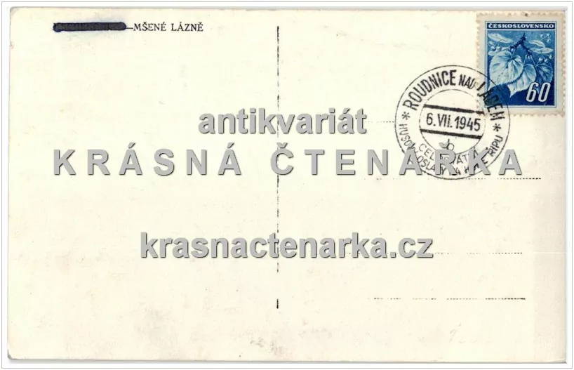 LÁZNĚ MŠENÉ, Vnitřek lázeňského domu