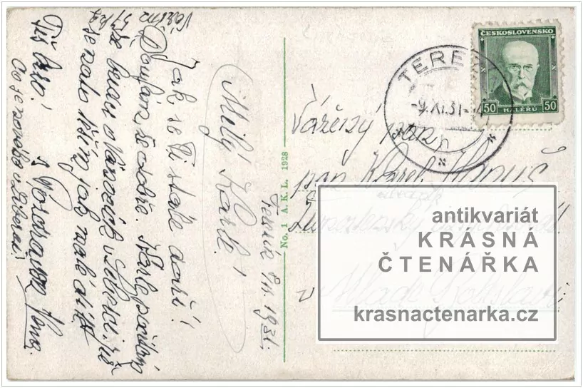 TEREZÍN, Poštovní budova a Paradeplatz, nyní nám. ČSA