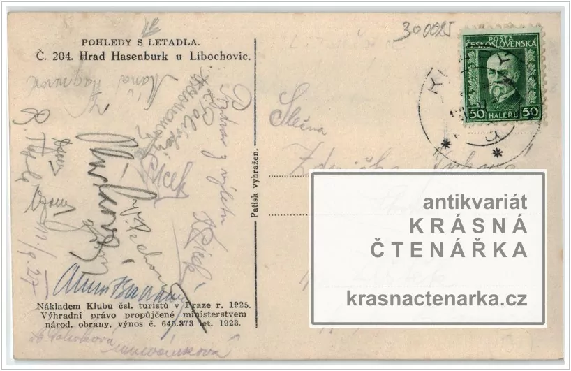 Zřícenina hradu HAZMBURK (pohled z letadla)