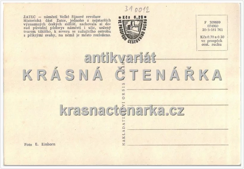 ŽATEC, Náměstí Svobody, býv. nám. Velké říjnové revoluce