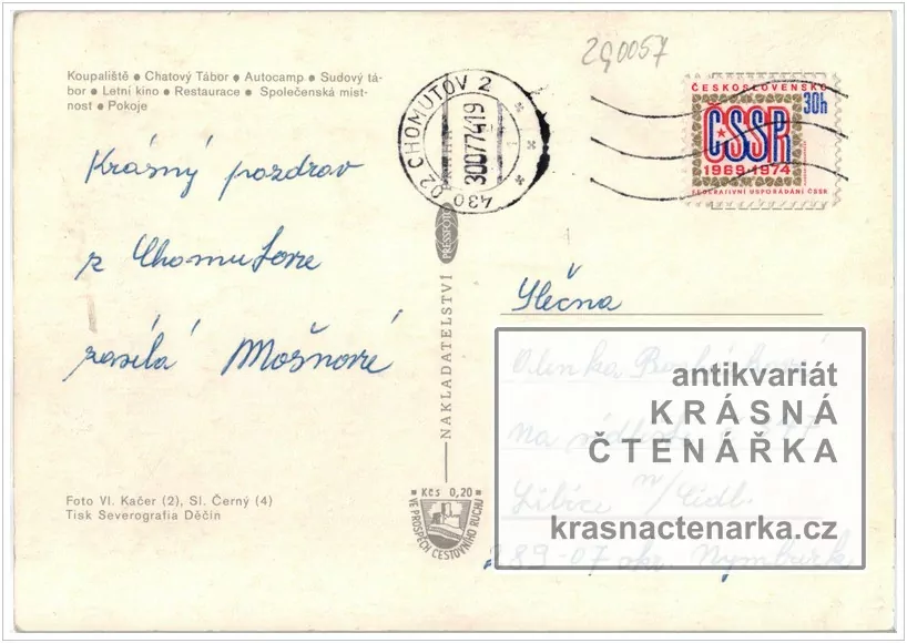 CHOMUTOV, Kamencové jezero a chatový tábor