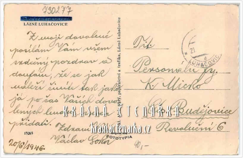 LUHAČOVICE, Palace hotel