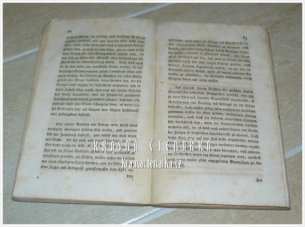 VON GRAFEN BÜRGERLICHER VERBRECHNEN (Ein Unterricht für Gerichtsherrn und Unterthanen), vydáno 1790