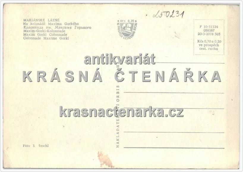 MARIÁNSKÉ LÁZNĚ (kolonáda Maxima Gorkého)