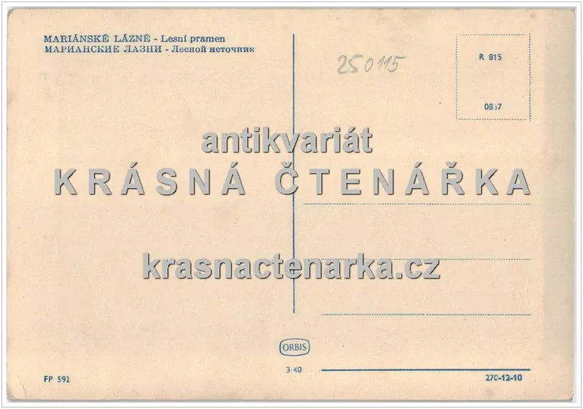 MARIÁNSKÉ LÁZNĚ (Lesní pramen)