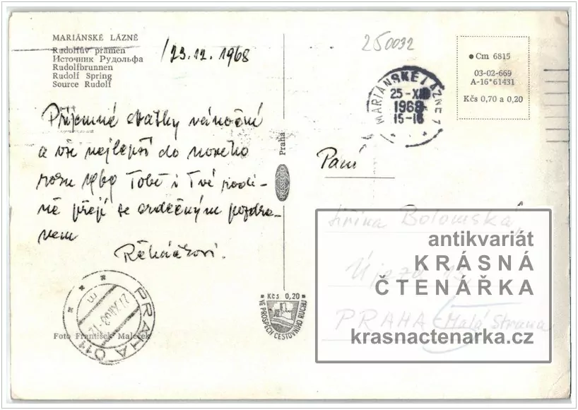 MARIÁNSKÉ LÁZNĚ (kolonáda Rudolfův a Karolinin pramen)