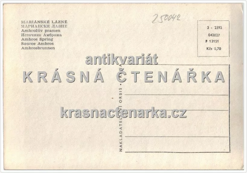 MARIÁNSKÉ LÁZNĚ (Ambrožův pramen)