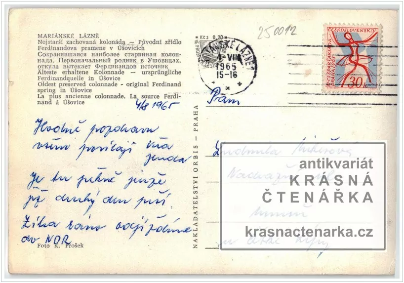 MARIÁNSKÉ LÁZNĚ (kolonáda Ferdinandův pramen)