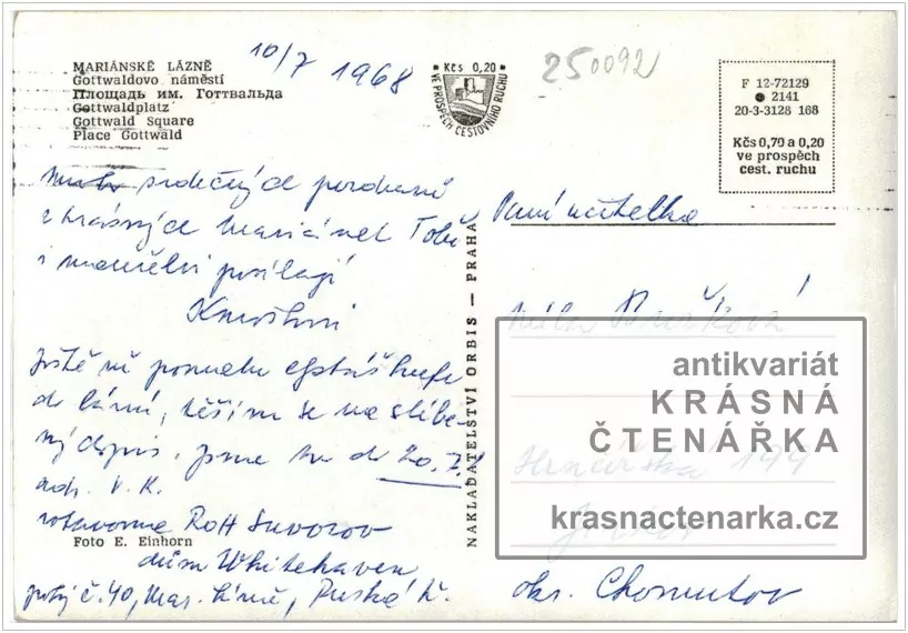 MARIÁNSKÉ LÁZNĚ (Goethovo náměstí, býv. náměstí Klementa Gottwalda)