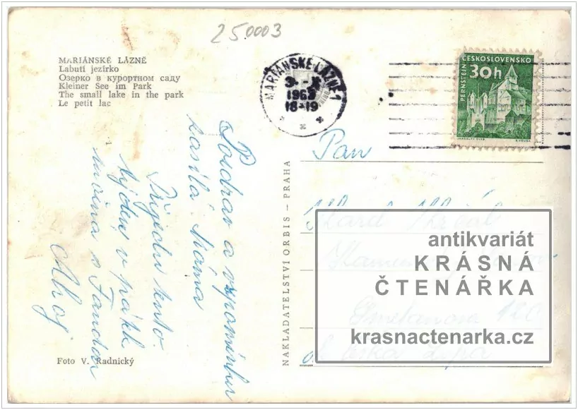 MARIÁNSKÉ LÁZNĚ (jezírko v lázeňském parku)