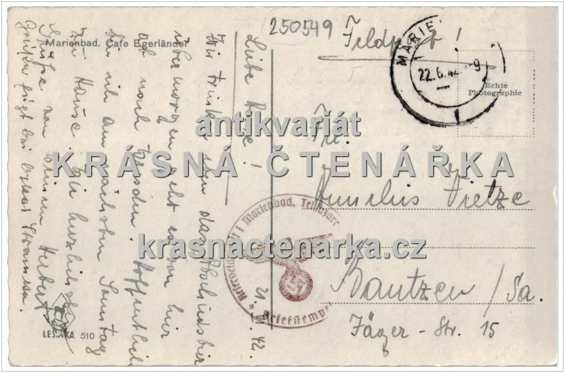 MARIÁNSKÉ LÁZNĚ (Café Egerländer, nyní resort Chateau Monty)