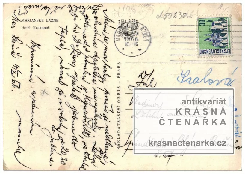 MARIÁNSKÉ LÁZNĚ (hotel Krakonoš, nyní Rübezahl Marienbad Schloss Wellnes Hotel)