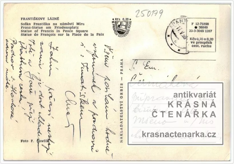 FRANTIŠKOVY LÁZNĚ  (socha Františka)